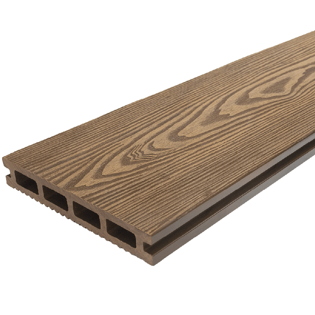 Deska WPC BERGDECK S140 - Ciemny Teak - 140 mm x 25 mm x 2200 mm